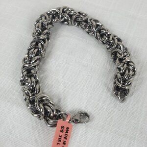 Byzantine Link Stainless Steel Heavy Link Bracelet 316L S/S STS NWT